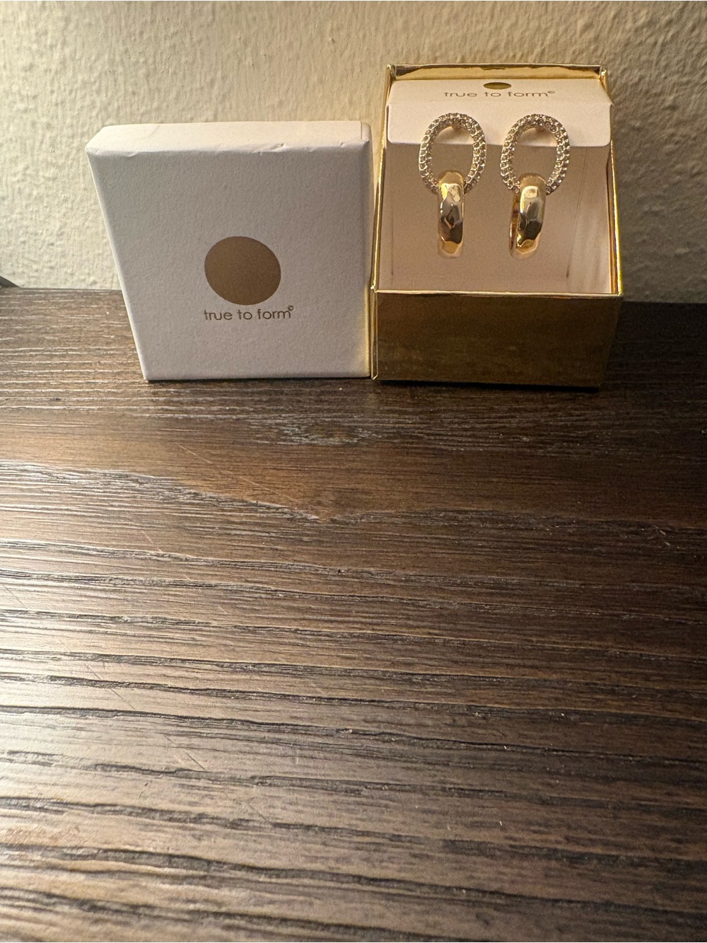 NEW True to Form Gold Hoop Drop Earrings